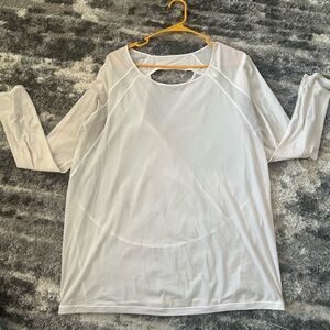 Lululemon Athletica White Sculpt Long Sleeve Top